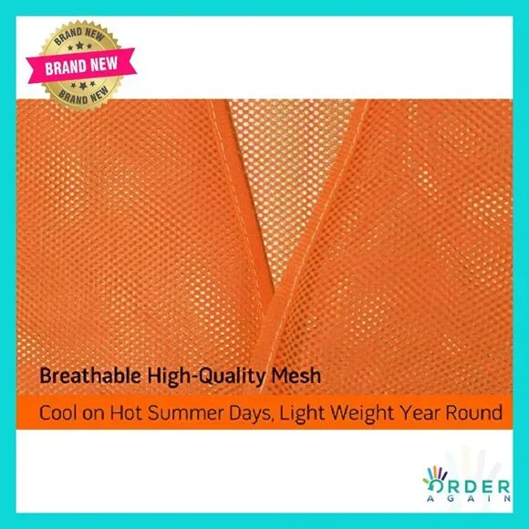High Visibility Safety Vests 12 Pack Reflective Work Gear Utility